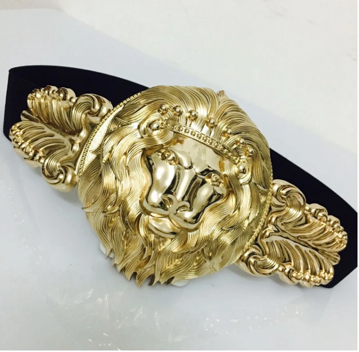 Royal Lion Emblem Stretch Belt
