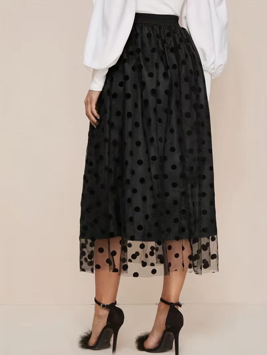 Whimsical Polka Dot Tulle Skirt