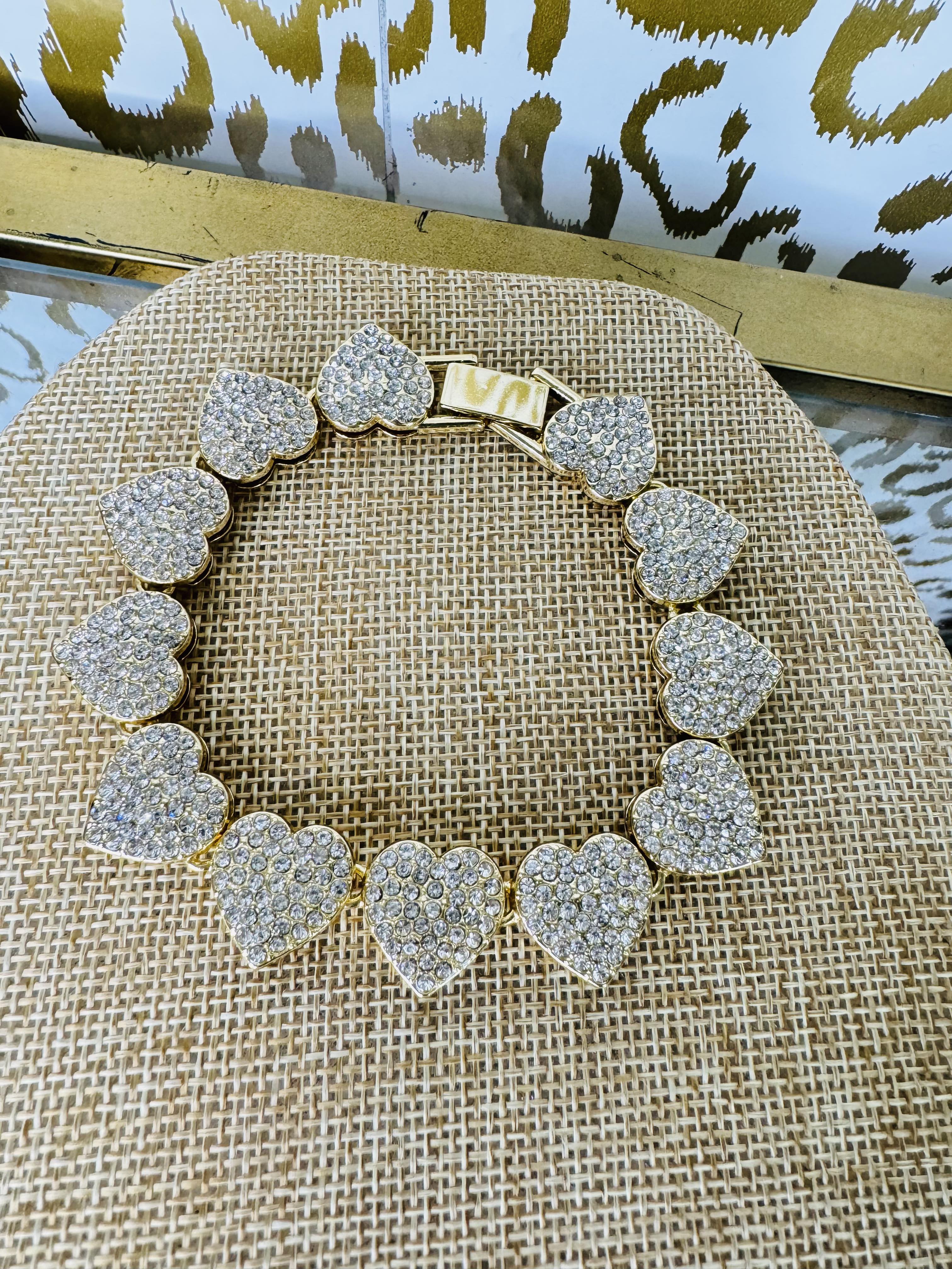 Heartfelt Rhinestone Bracelet