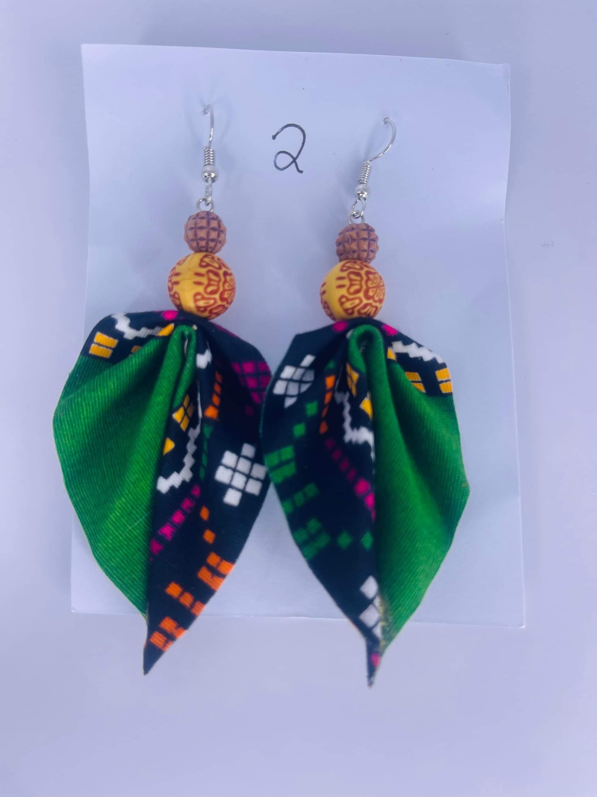 Artisanal Philippine Yakan Fabric Earrings