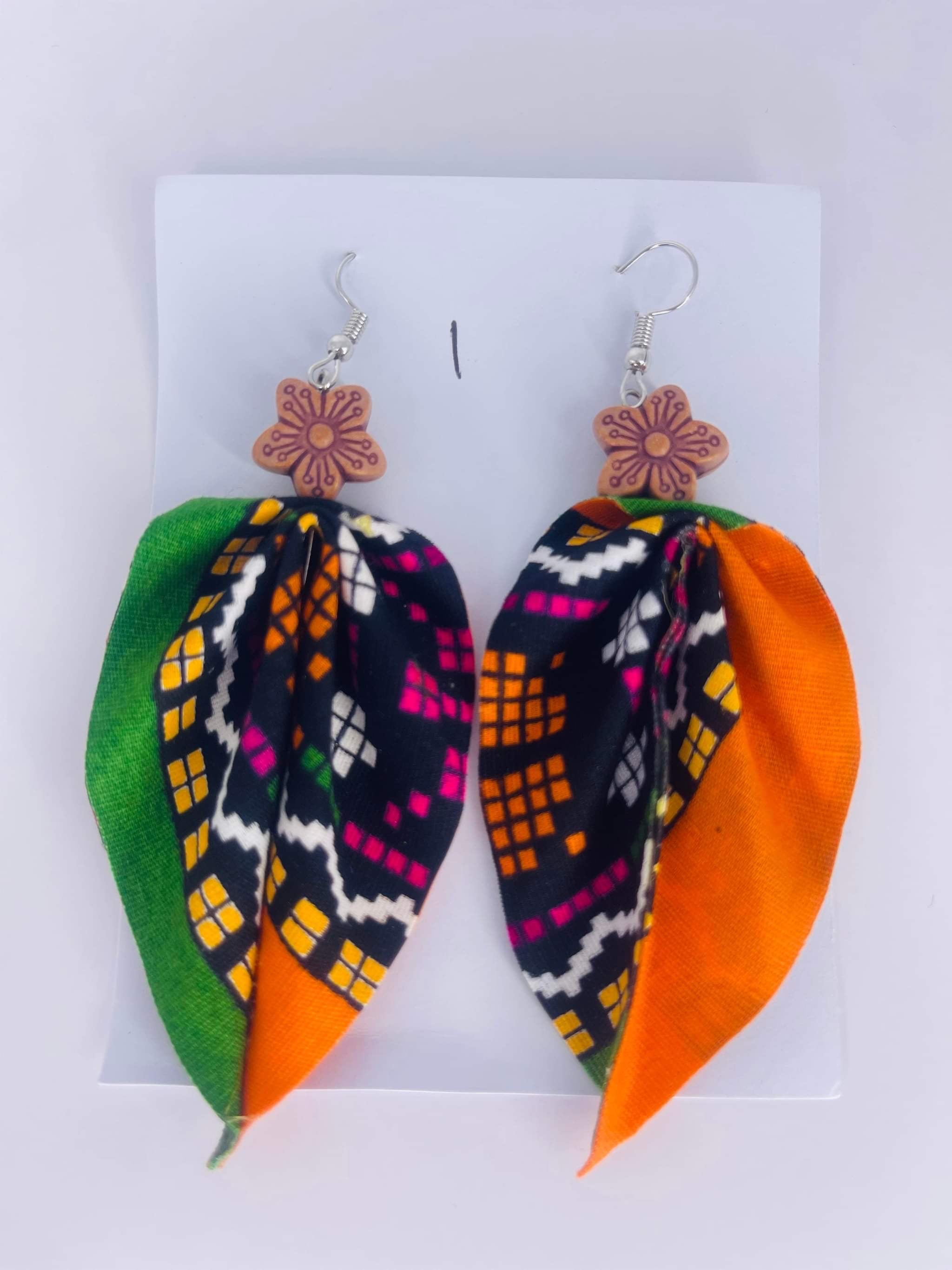 Artisanal Philippine Yakan Fabric Earrings