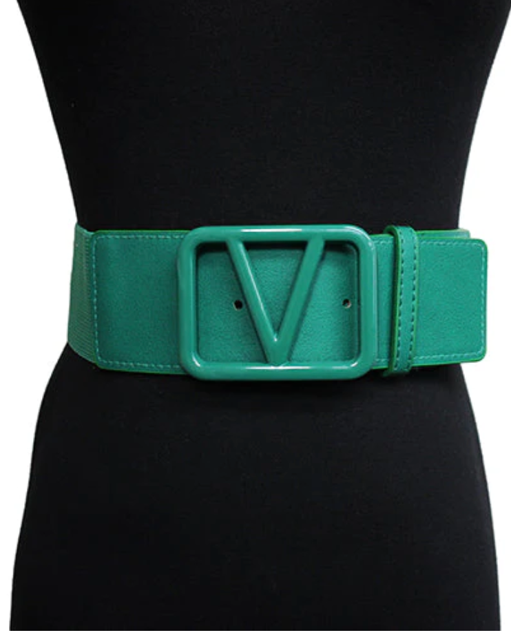 Sleek "V" Shaped Elastic Waist Belt