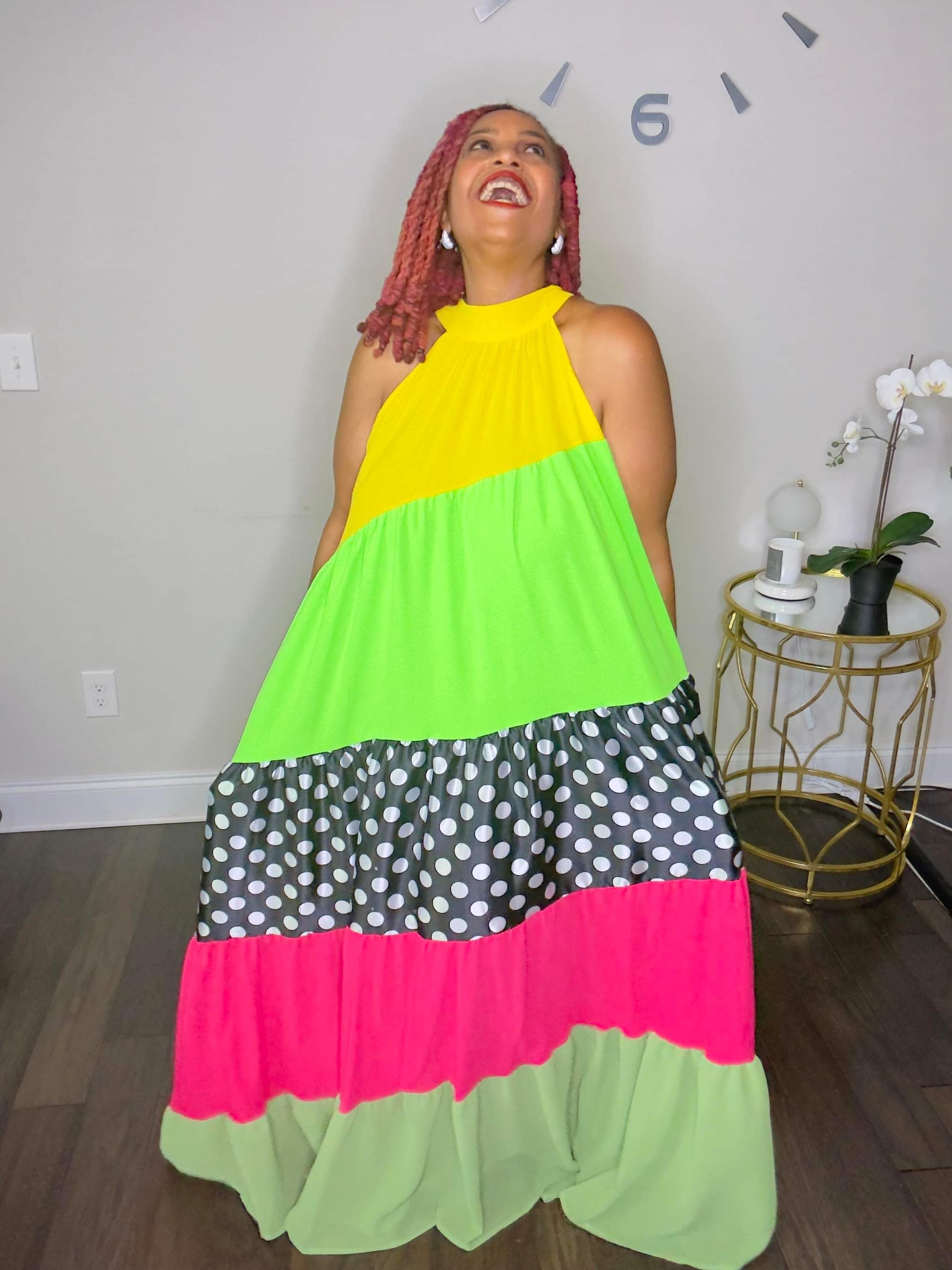 Polka Dot Perfection: Multi-Color Maxi Dress