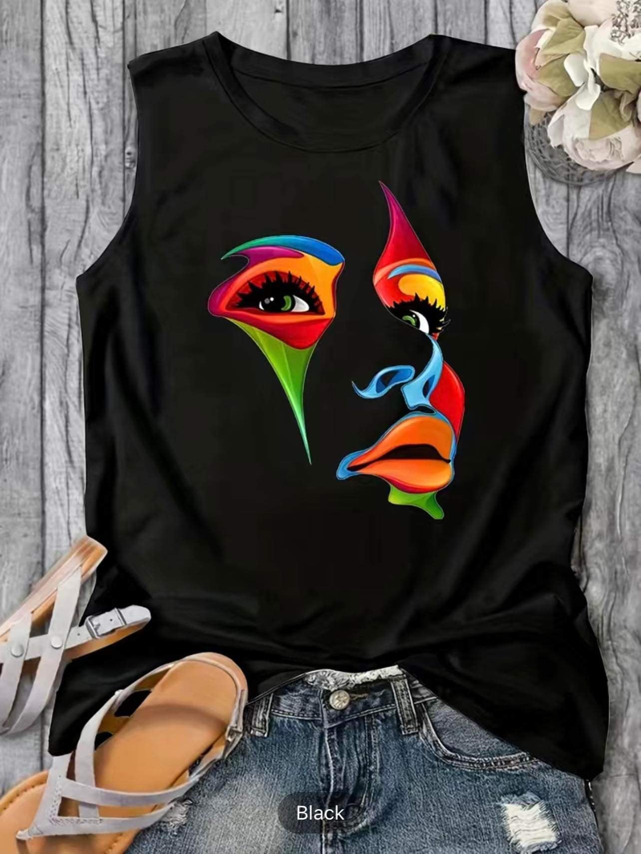 Illusion Artistry Sleeveless Top