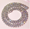 Load image into Gallery viewer, Radiant Rhinestone Cuban Link Necklace - 18in