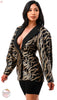 Load image into Gallery viewer, Glamorous Zebra Sequin Puff Sleeve Blazer