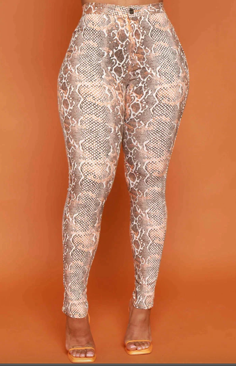Reptile Chic Stretchy Pants